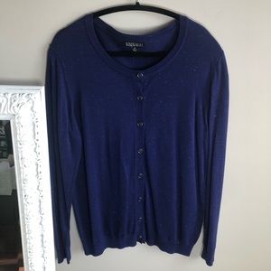 Pretty royal blue cardigan with silver speckles
